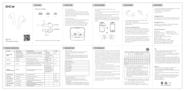 QCY TWS Bluetooth Earbuds QCY-T5 User Manual | Manualzz
