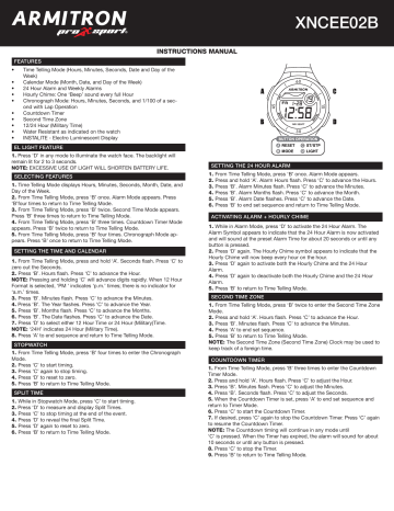 armitron watch user manual