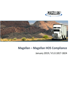Magellan GPS Magellan HOS Compliance MGNHOS001 User Manual
