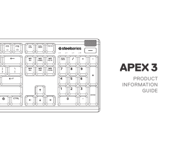 Steelseries Apex 3 Rgb Gaming Keyboard Owner S Manual Manualzz