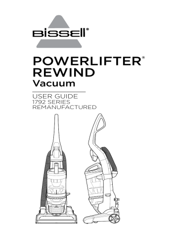 Bissell 1792 Series Powerlifter Rewind Vacuum User Guide | Manualzz