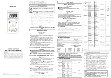 Voltmeter True RMS User Manual | Manualzz