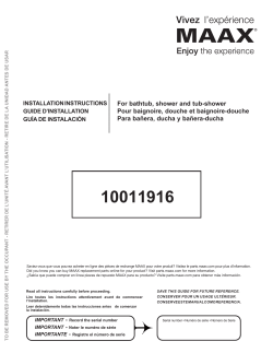 maax rubix 6032 installation instructions