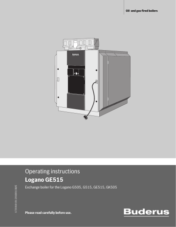 Buderus Logano GE515 Operating Instructions Manual | Manualzz