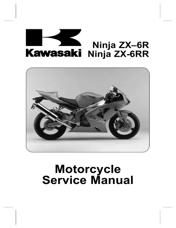 Kawasaki 636, NINJA ZX-6R -, Ninja ZX-6RR Service Manual | Manualzz