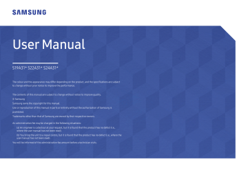 Samsung S24A310NHI User Manual | Manualzz