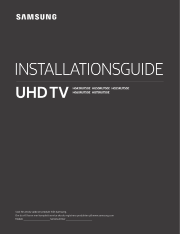 Samsung HG55RU750EB Installationsguide | Manualzz