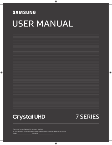 Samsung UE70TU7100U, UE75TU7100U User's manual | Manualzz