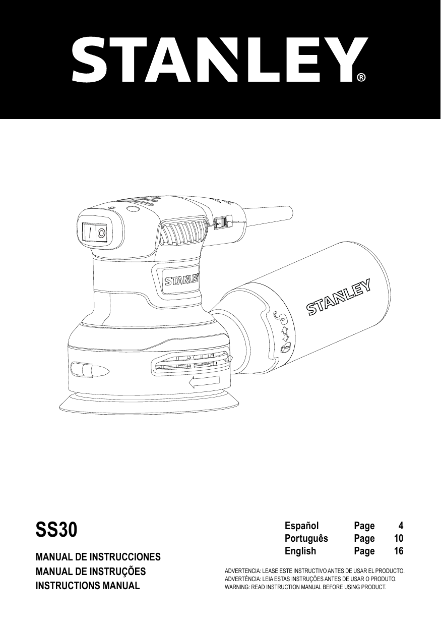 Lixadeira Orbital SS30 300W - Stanley - Ref.SS30-B2