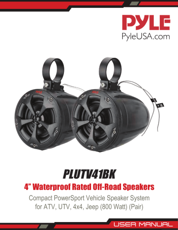 Pyle PLUTV41BK 4'' Marine UTV Off-Road 