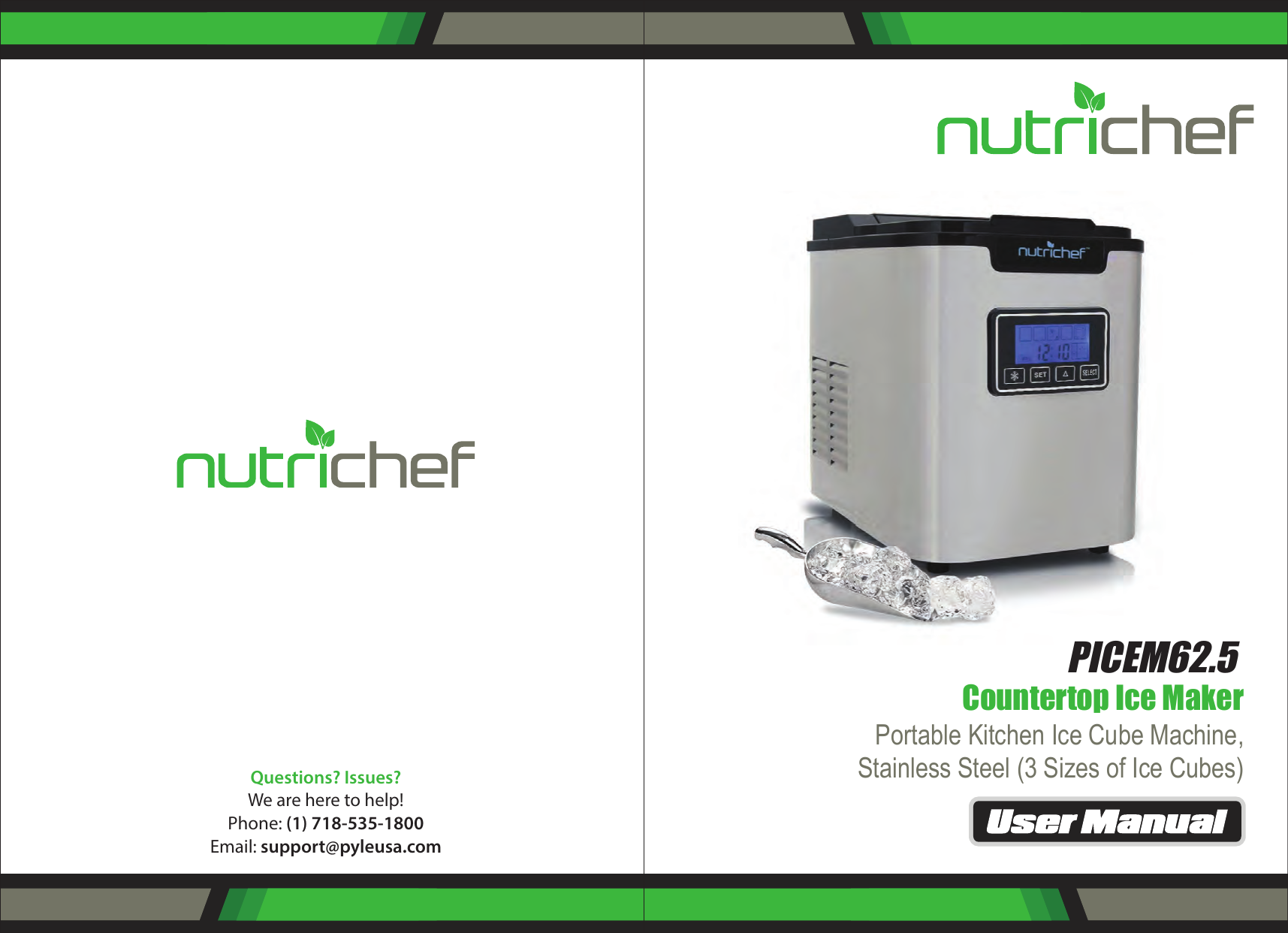 NutriChef PICEM62.5 Digital Countertop Ice Maker Owner s Manual