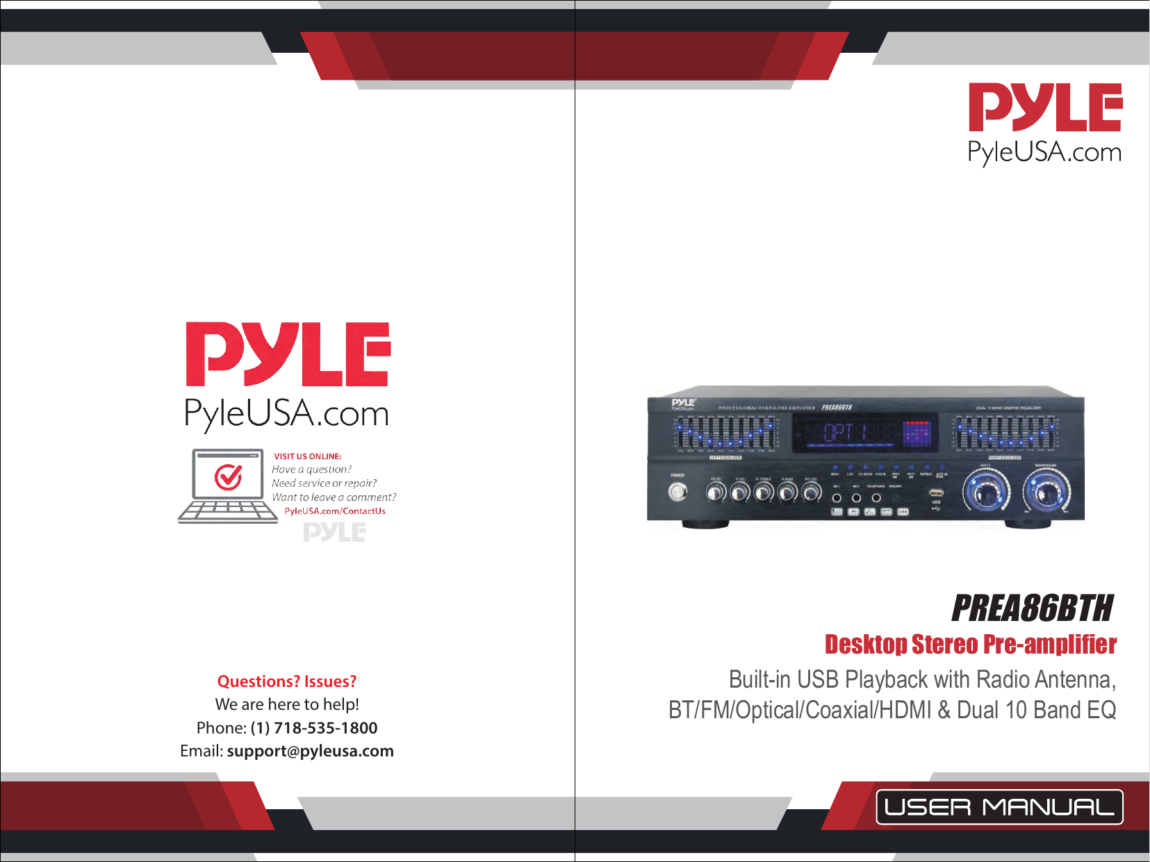 PYLEUSA Stereo Wireless BT Home Theater Amplifier User, 59% OFF