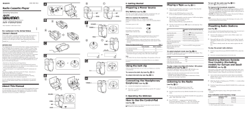 Sony Wm-fs595 Owner's Manual 