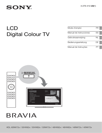 Sony BRAVIA KDL-60NX723 Bedienungsanleitung | Manualzz