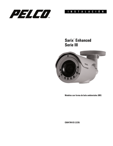 Pelco Sarix Enhanced 3 Bullet Manual de usuario | Manualzz