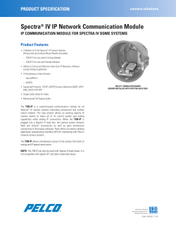 Pelco Spectra IV IP Network Communication Module - Specification, User