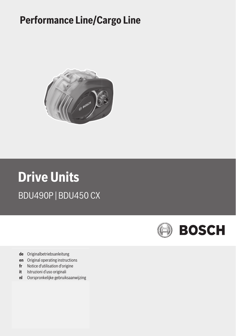 Bosch BDU450CX Owner's manual | Manualzz