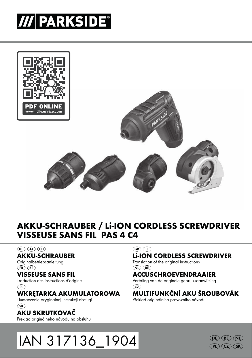 Image of Parkside PAS 4 A1 280464 direct website
