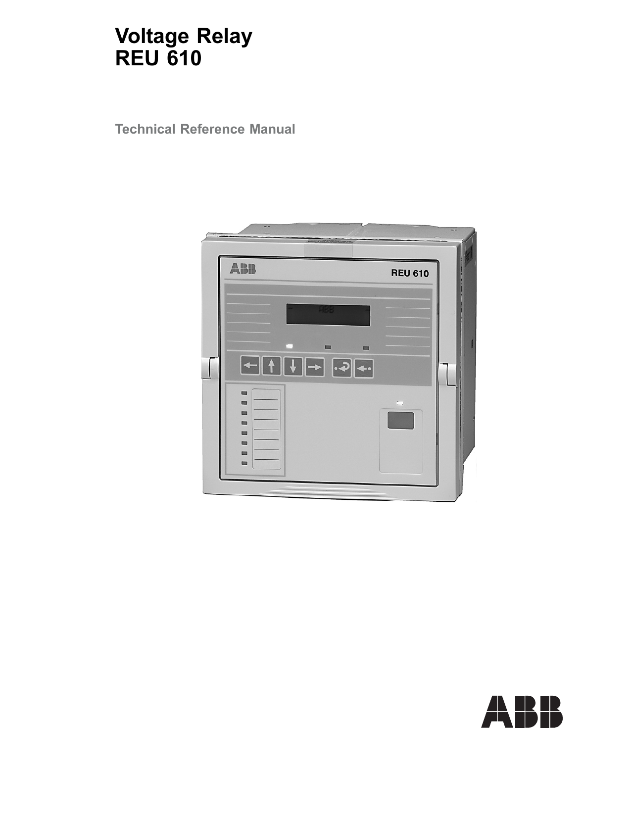 Ref610. Ref ABB. Мануал референс. Reference manual.