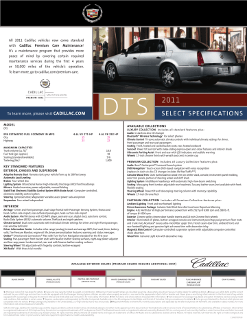 2011 Cadillac Dts Specs