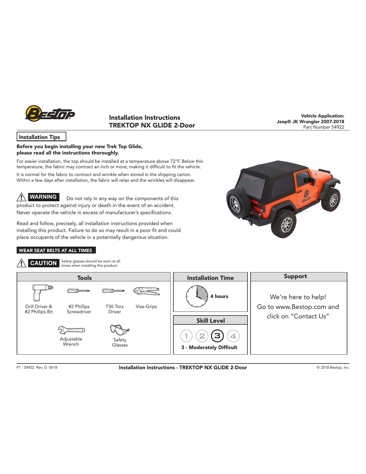 installing bestop trektop nx