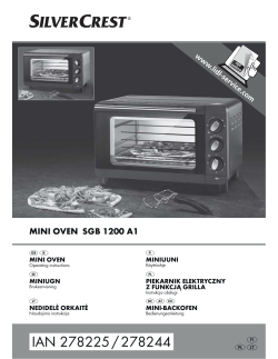 silvercrest mini oven sgb 1200 a1