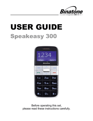 Binatone Speakeasy 300 User Guide | Manualzz