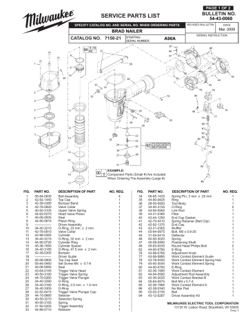 Milwaukee 7150-21 Service Parts List | Manualzz