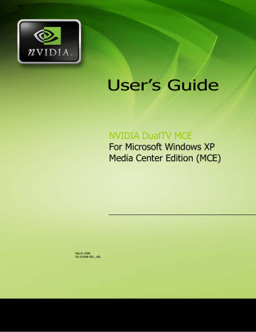 Nvidia DualTV User Manual | Manualzz
