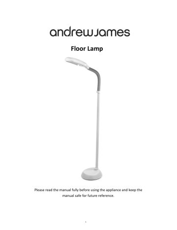 Andrew James Floor Lamp User Manual Manualzz Andrew James Floor Lamp User Manual, Bell And Howell Sunlight Floor Lamp Repair Manual