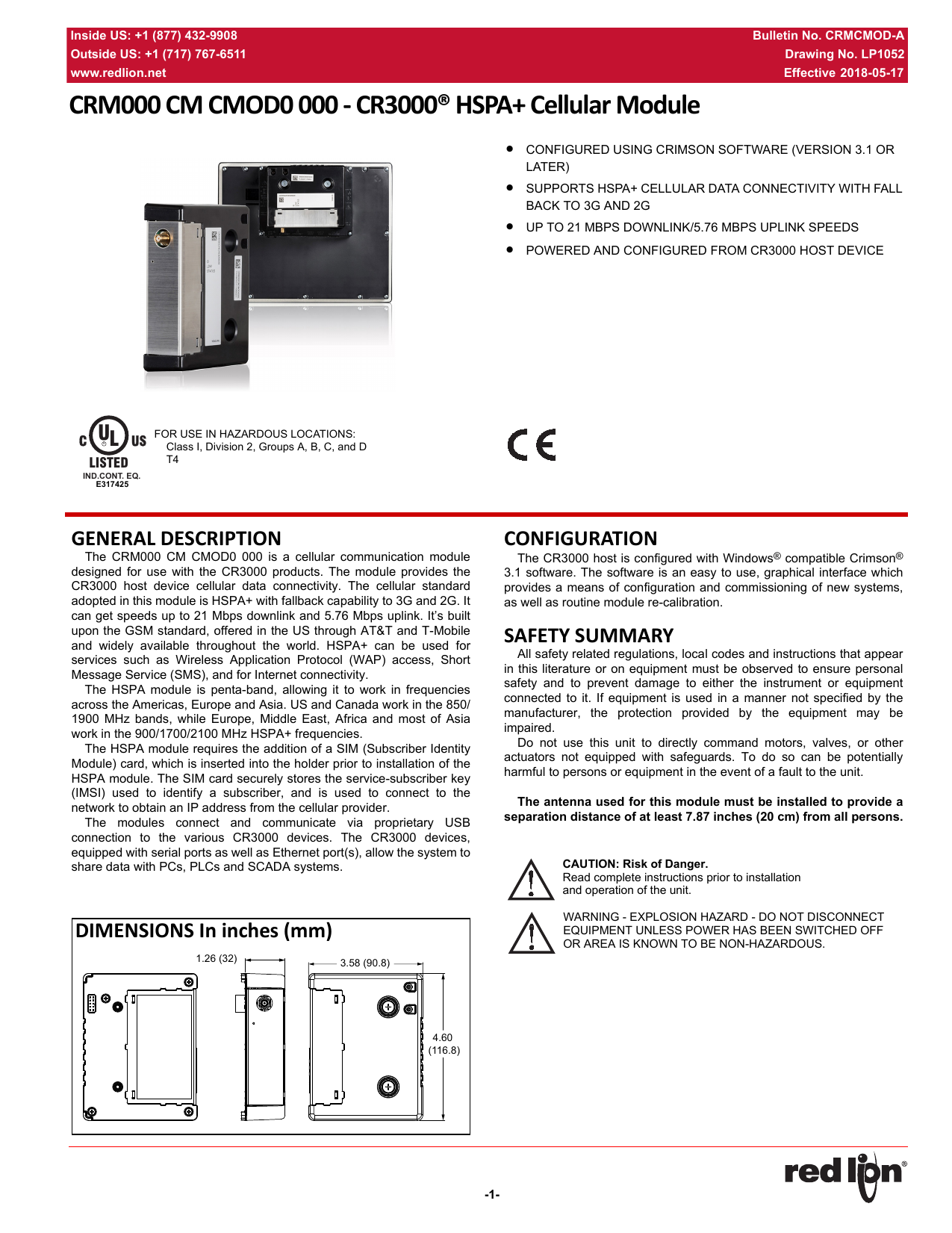 Red Lion Cr3000 User Manual Manualzz