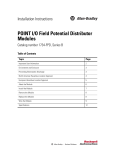 Rockwell Automation Allen-Bradley POINT I/O 1734-FPD Installation Instructions Manual