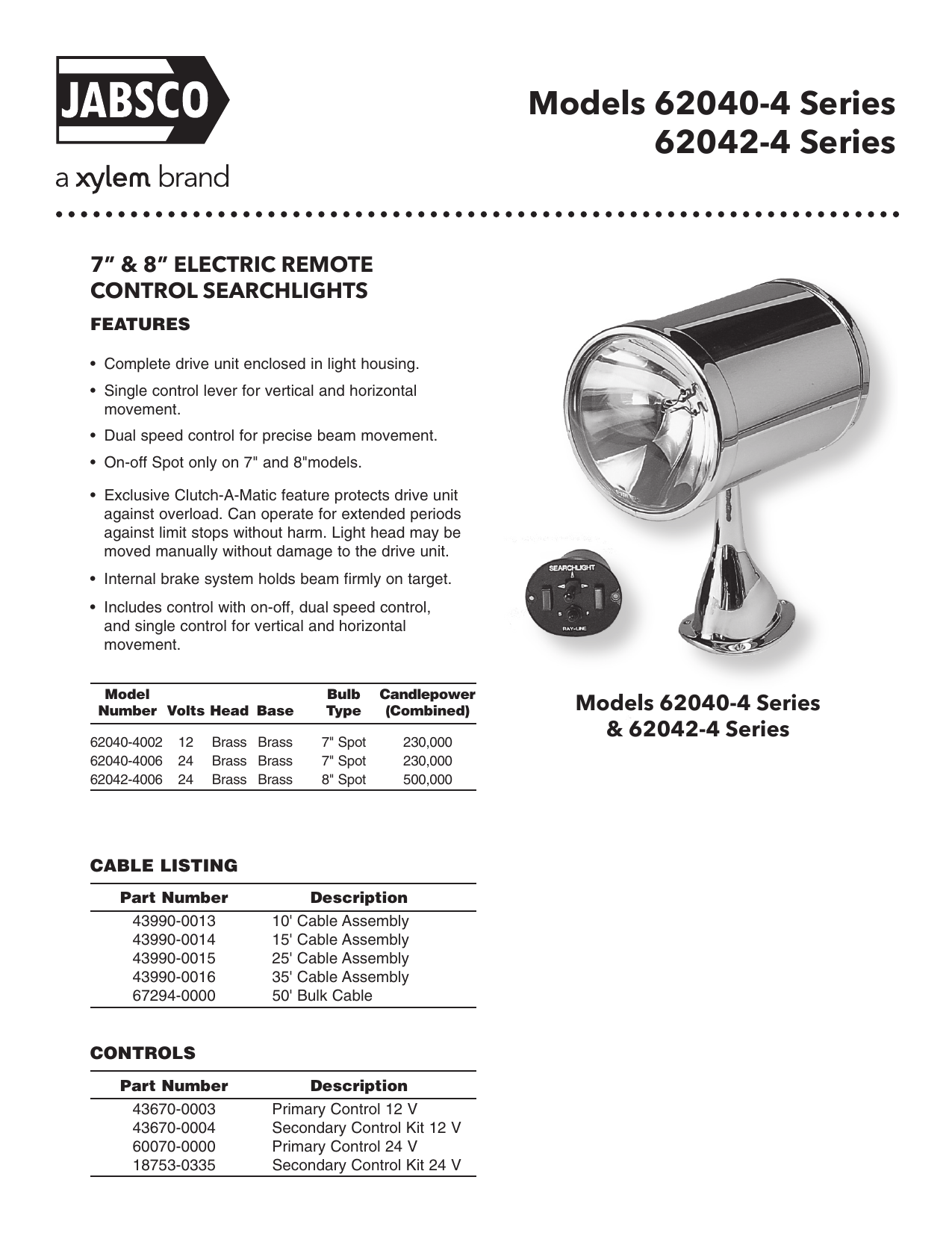 jabsco searchlight replacement gear & clutch kit 43990 0069