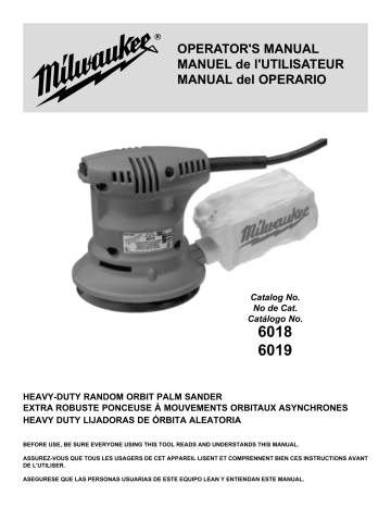 Milwaukee 6018, 6019 Operator's Manual | Manualzz