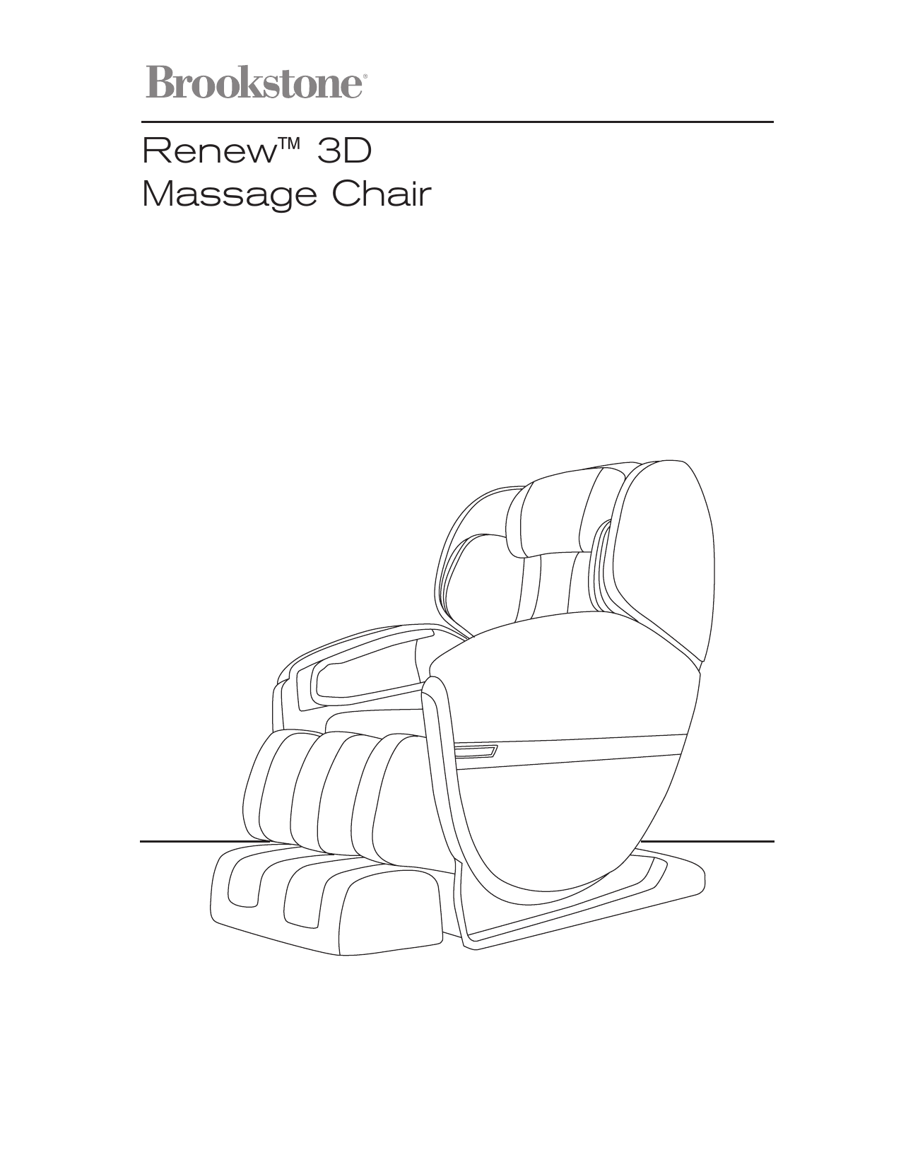 brookstone renew massage chair manual