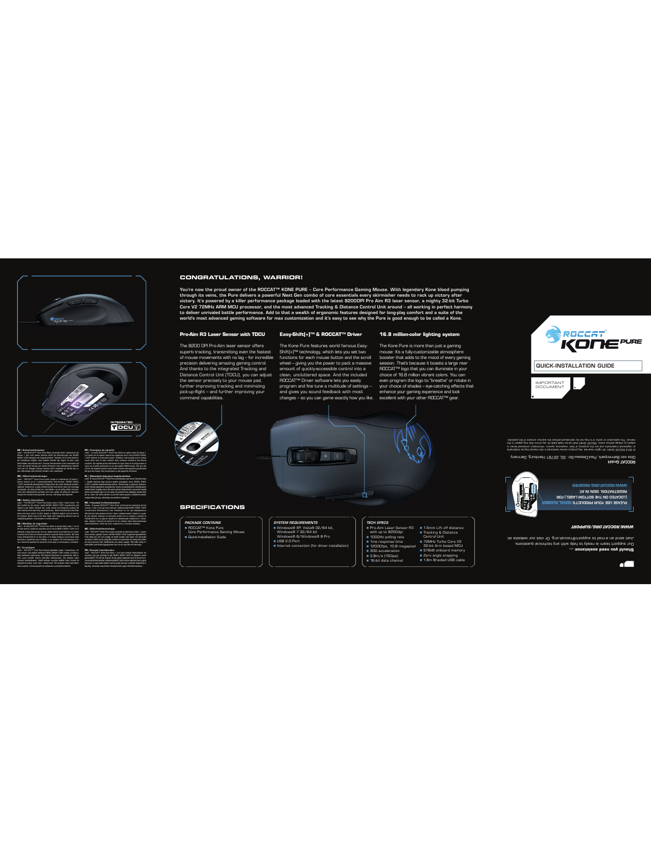 Roccat Kone Pure Quick Installation Manual Manualzz