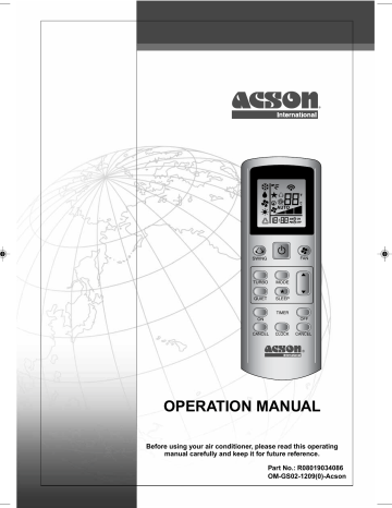 Acson GS02, R08019034086 Operation Manual | Manualzz