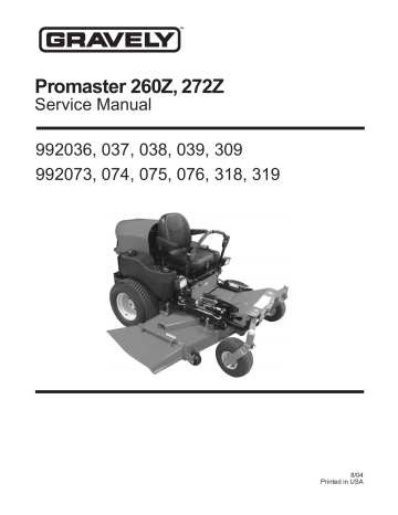 Gravely Promaster 260z 272z