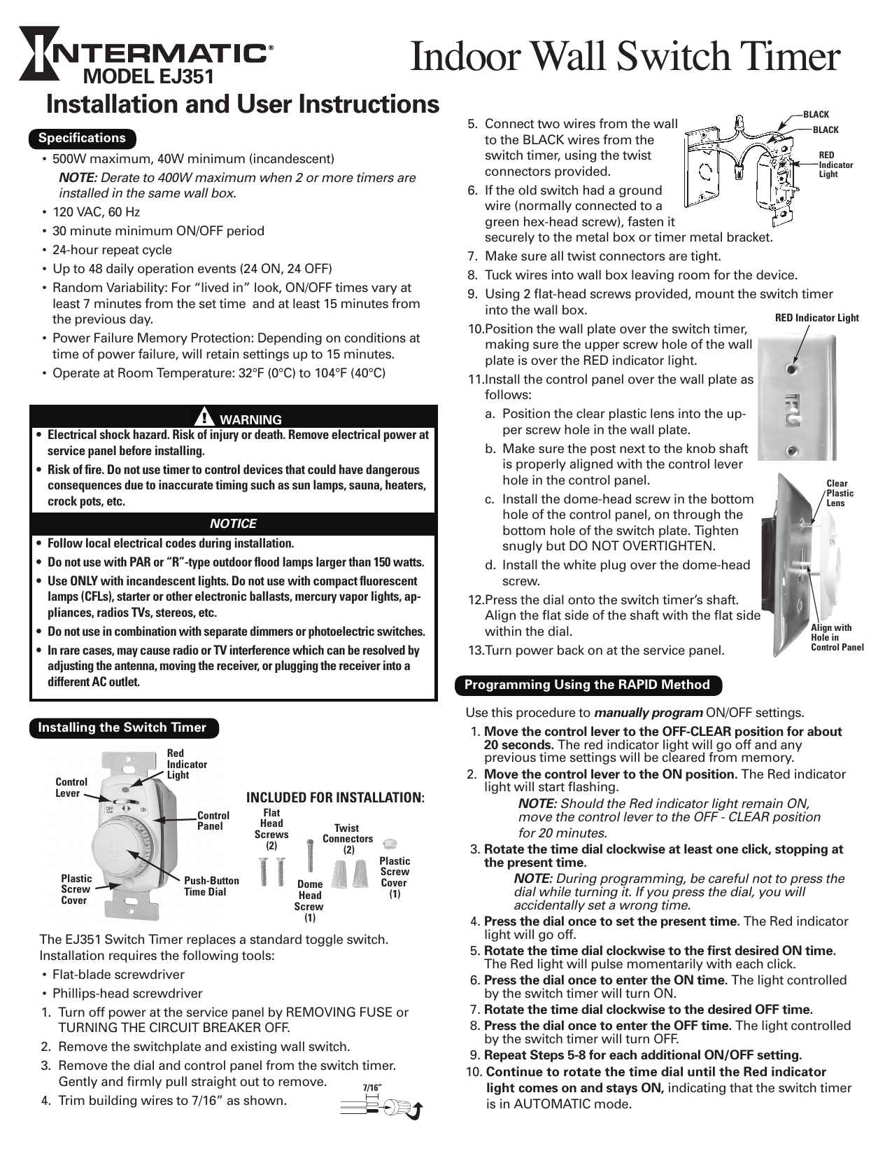 Intermatic Light Timer Directions Shelly Lighting