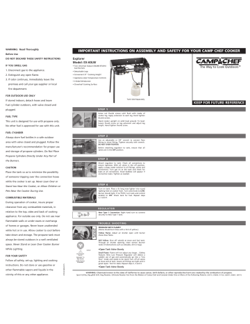 Camp Chef EX 60LW Instruction Manual Manualzz