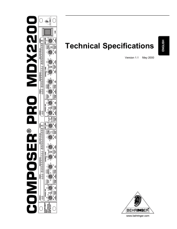 Behringer Poser Pro Mdx2200 User Manual Manualzz