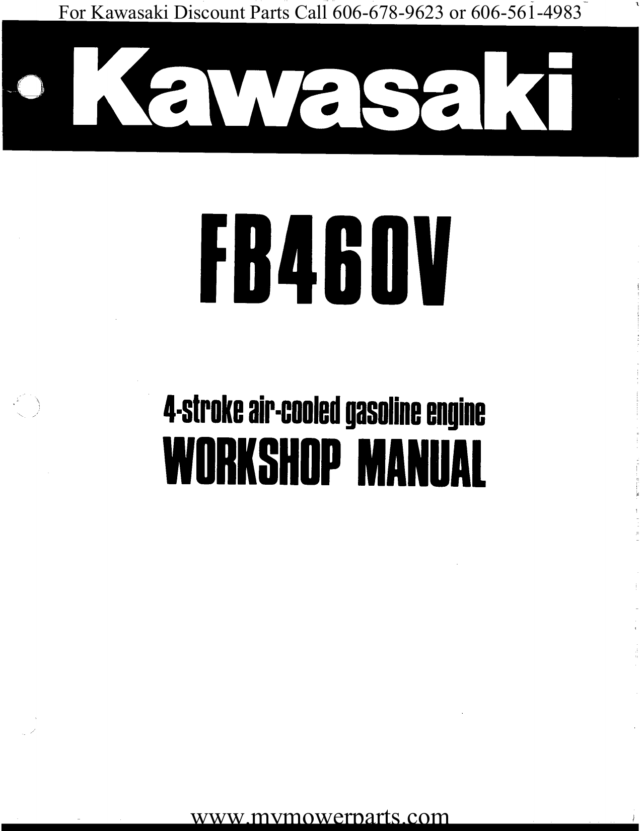 Kawasaki Fb460v Fc150v Ohv Workshop Manual Manualzz