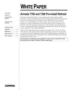 Compaq Armada 7300 - Notebook PC - Important information, Installation