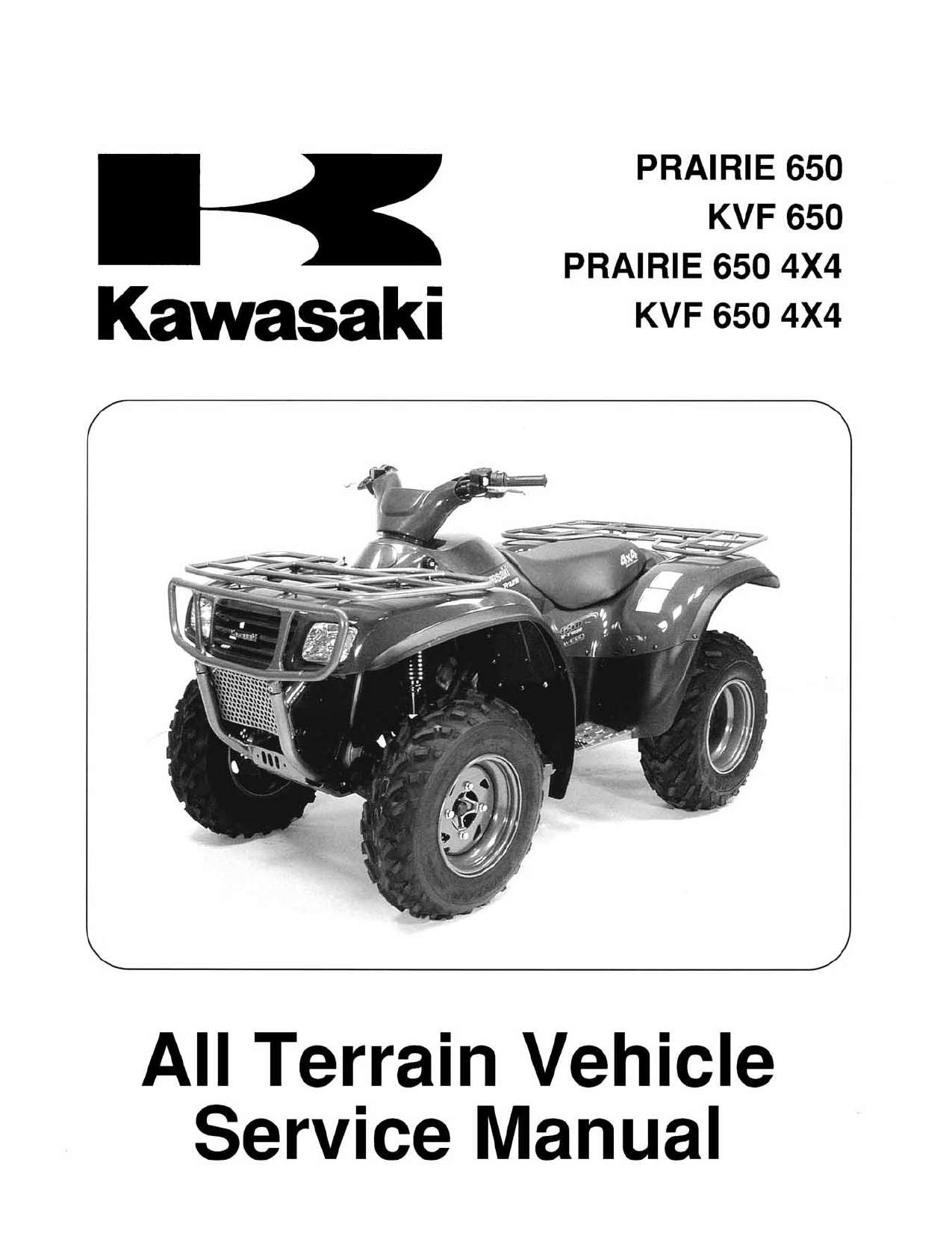 Kawasaki Prairie 650 Prairie 650 4x4 Service Manual Manualzz