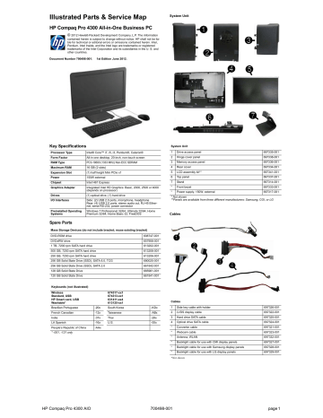 Compaq Compaq Pro 4300 Illustrated Parts & Service Map | Manualzz