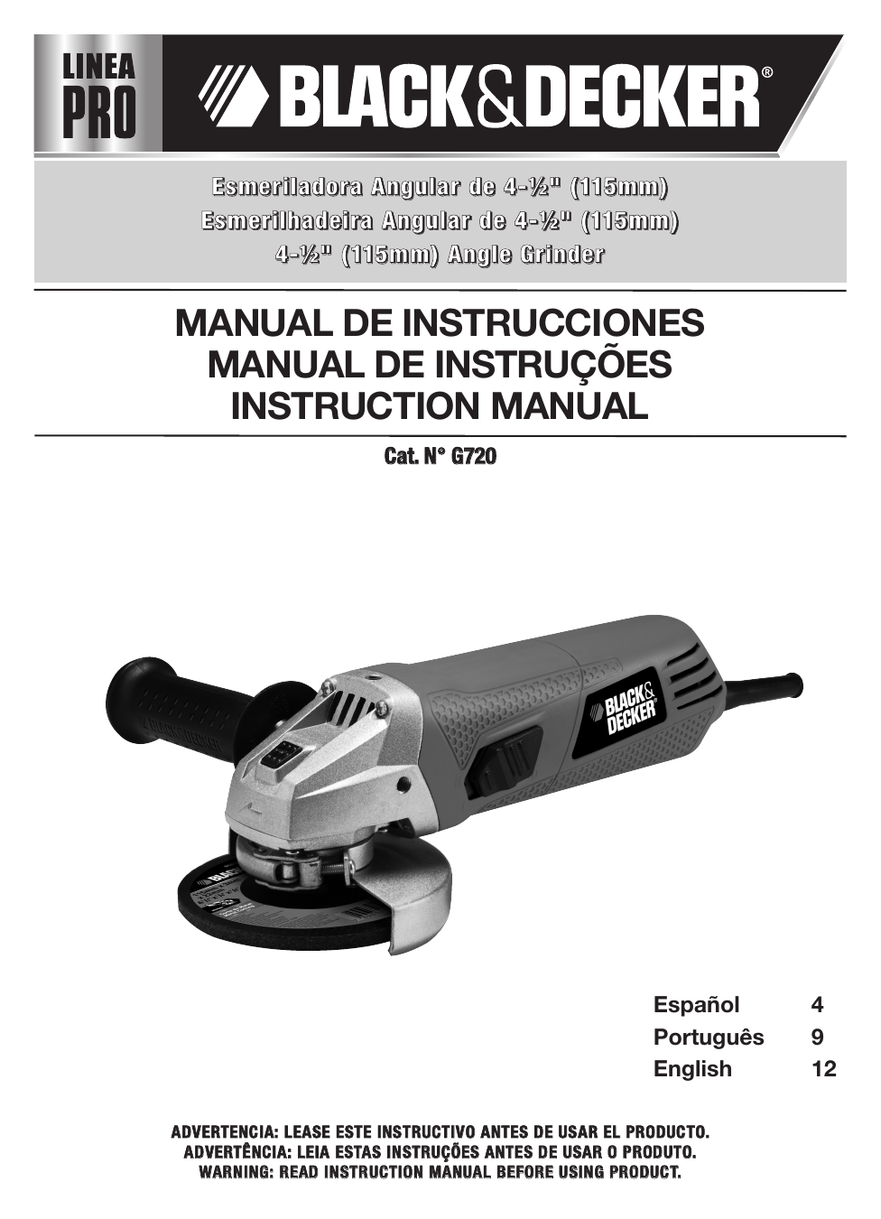 BLACK & DECKER G720R OPERATOR'S MANUAL Pdf Download