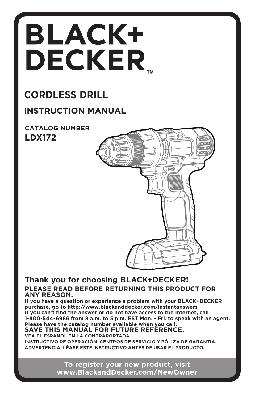 Black Decker LDX172C LDX172PK LDX172 Instruction manual Manualzz