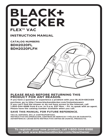 User manual Black & Decker FLEX FHV1200 (English - 28 pages)