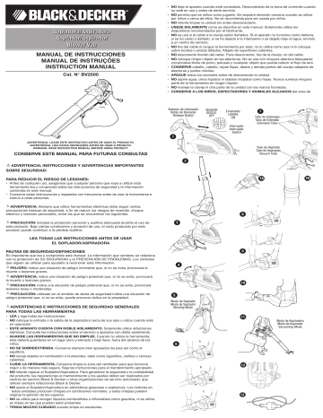 Black Decker BV2500 Blower vac Instruction Manual Manualzz