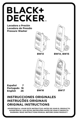 User manual Black & Decker BW17 (English - 36 pages)